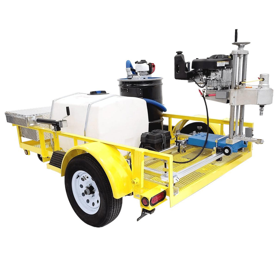 KOR-IT EK-165-G17 trailer-mounted coring system with KOR-VAC
